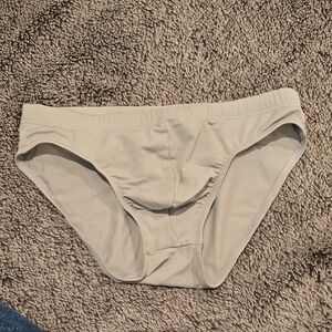 AIMPACT Men's Light Gray/Beige Swim Briefs (S)